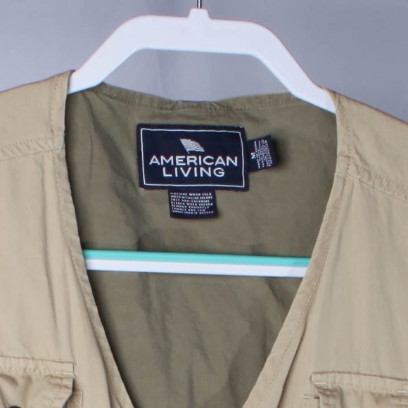 American Living Vintage 90's Vest M Zip Up Outdoor Utility Hunting Fishing Men's - Picture 4 of 5
